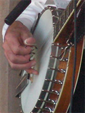 Close Up Playing Banjo